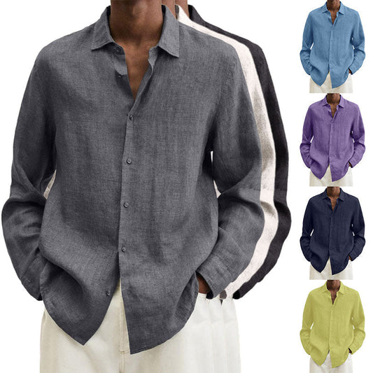 2024 Men's Linen Long Sleeve Shirt